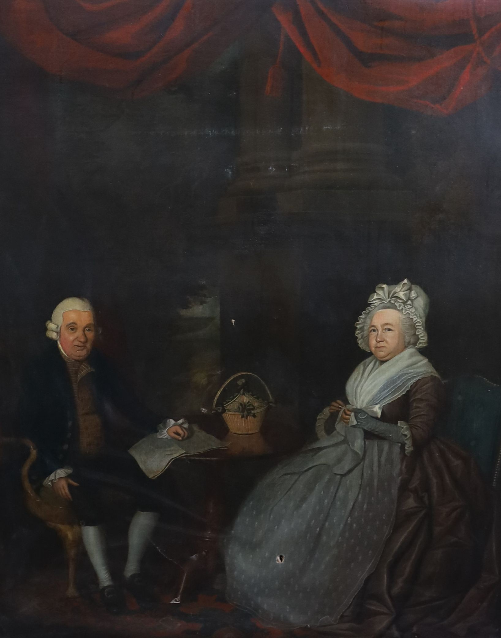 Early 19th century English School, oil on canvas, The Annunciation, 150 x 110cm (a.f.)